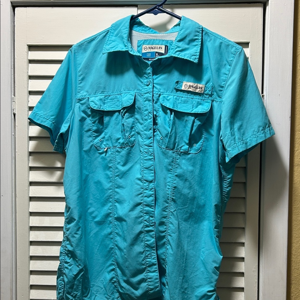 Magellan Outdoors Turquoise Women's Blouse